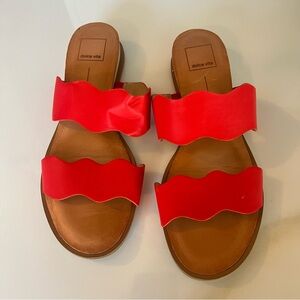 Dolce Vita Red Wave Strap Sandals
